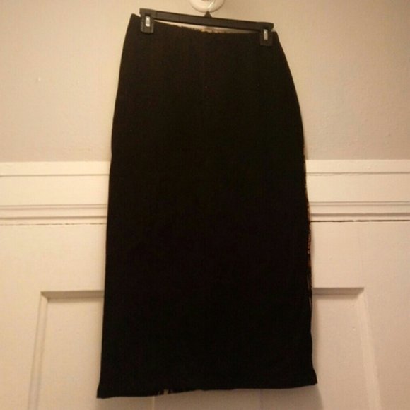 NWOT Fifth Degree USA In Vein Panther Cotton Printed Midi Pencil Skirt - Picture 3 of 5